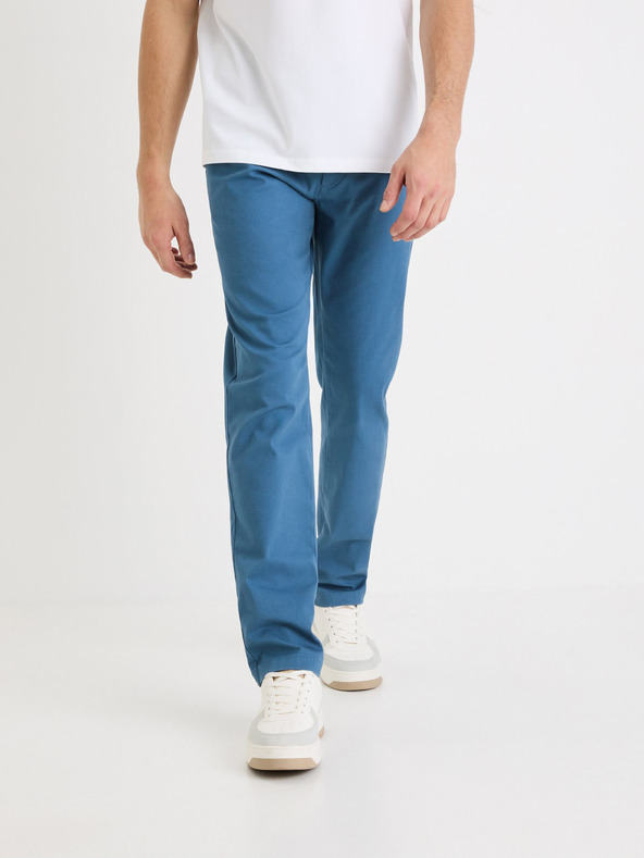 Celio Modré pánské chino kalhoty Celio Tocharles