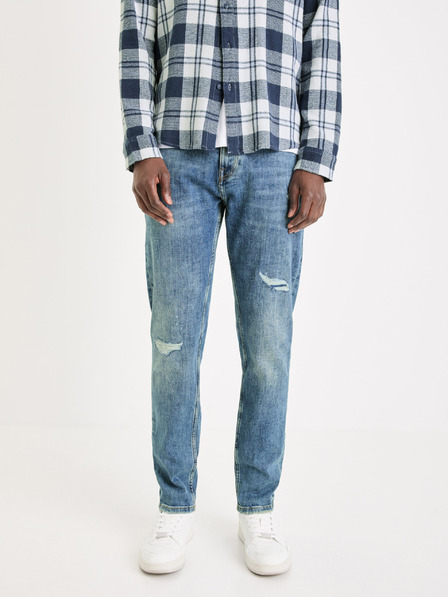 Celio Modré pánské slim fit džíny Celio Gostroy