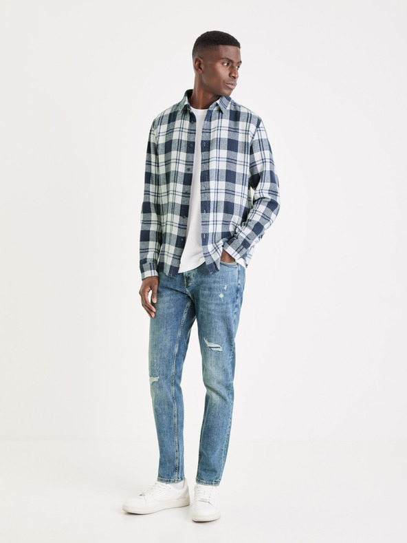 Celio Modré pánské slim fit džíny Celio Gostroy