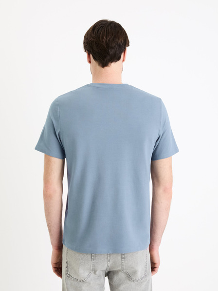 Celio Modré pánské basic tričko Celio Gepik