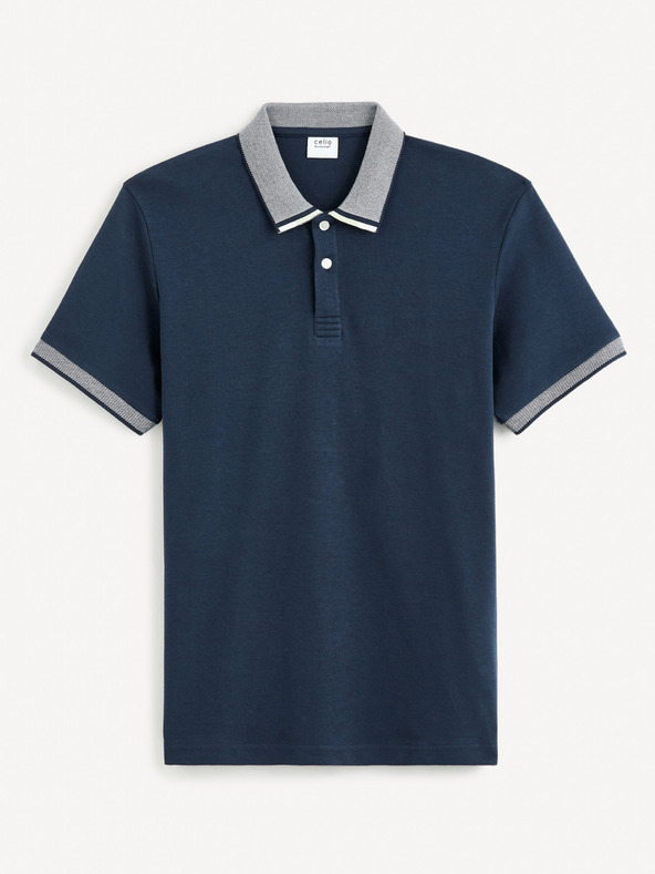 Celio Tmavě modré pánské basic polo tričko Celio Gesort