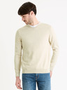 Celio Krémový pánský basic svetr Celio Decotonv