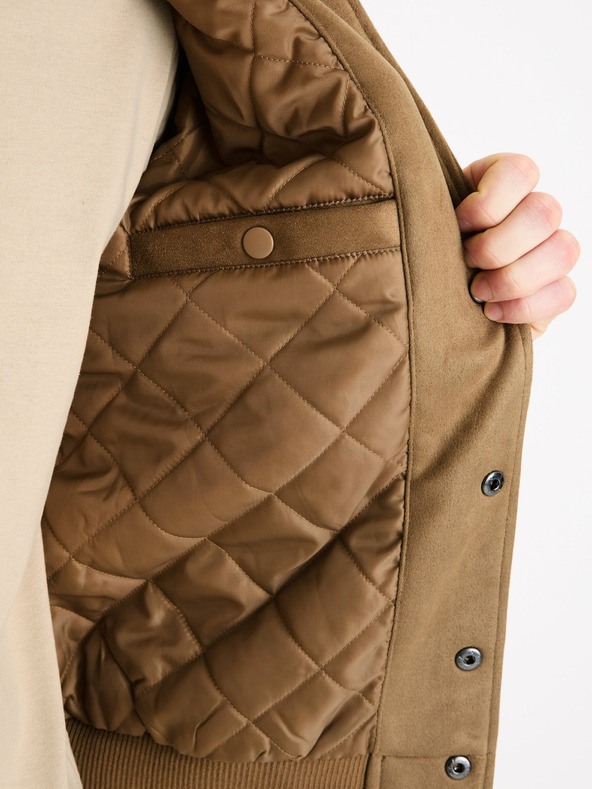 Celio Hnědý pánský bomber Celio Guvarsisu