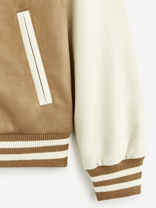 Celio Hnědý pánský bomber Celio Guvarsisu