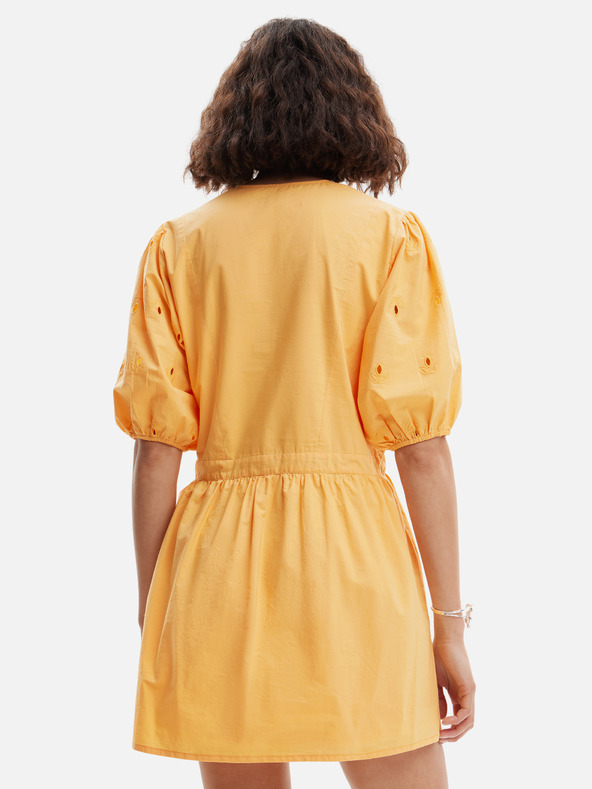 Desigual Oranžové dámské minišaty Desigual Lombard