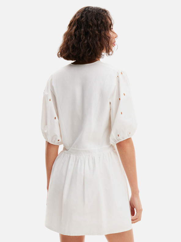 Desigual Bílé dámské minišaty Desigual Lombard