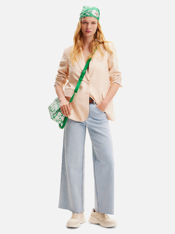 Desigual Meruňkové dámské květované sako Desigual Elbert