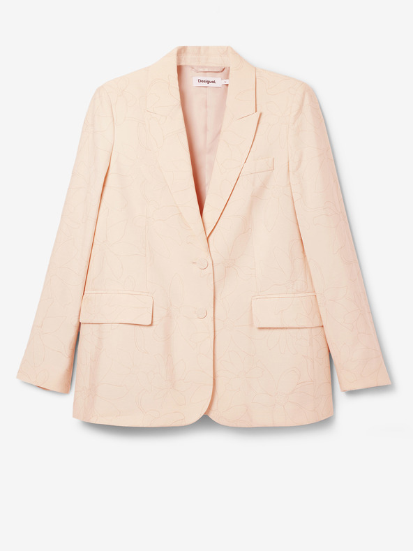 Desigual Meruňkové dámské květované sako Desigual Elbert