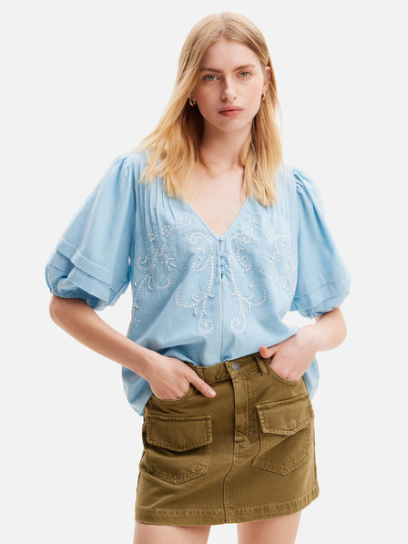 Desigual Světle modrá dámská halenka Desigual Camille