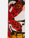 Desigual Žluto-růžové dámské vzorované hedvábné kalhoty Desigual Ericeira Lacroix