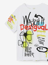Desigual Bílé klučičí tričko Desigual Aslan