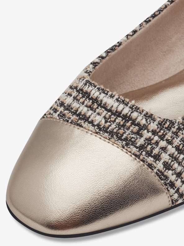 Tamaris Černo-hnědé dámské vzorované baleríny Tamaris