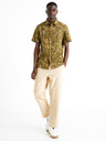 Celio Khaki pánská vzorovaná košile Celio Daprinti