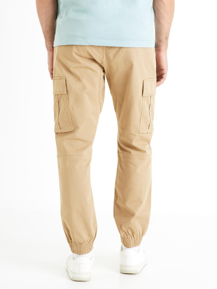 Celio Béžové pánské cargo kalhoty Celio Docar