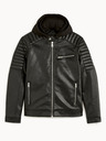 Celio Černá pánská koženková bunda Celio Dibiker2