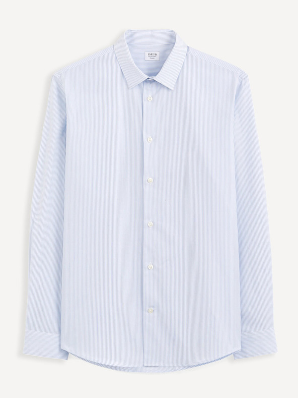 Celio Bílá pánská košile Celio Varegumoti