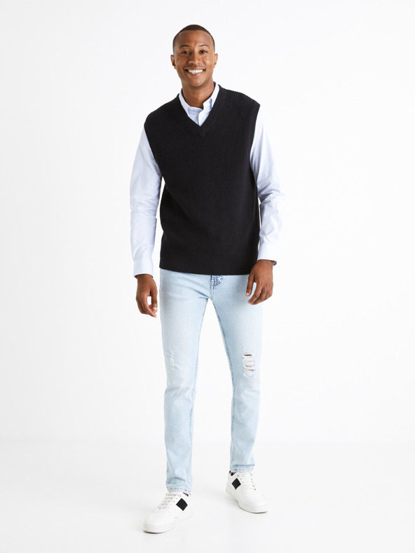 Celio Bílá pánská košile Celio Varegumoti