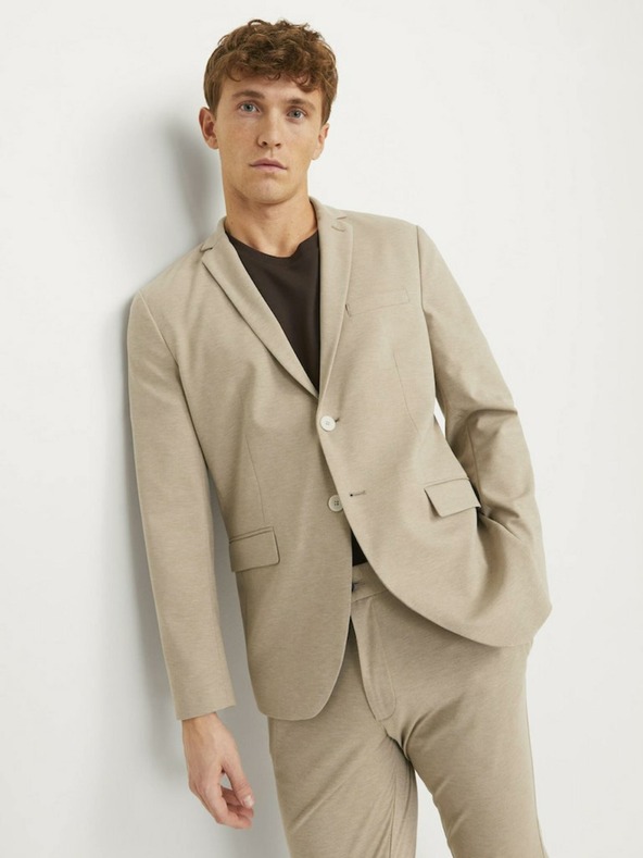 Jack & Jones Béžové pánské sako Jack & Jones