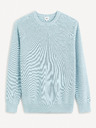 Celio Světle modrý pánský basic svetr Celio Gexter