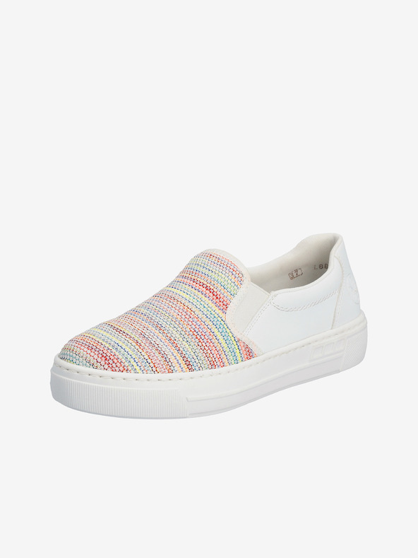 Rieker Bílé dámské slip on boty Rieker