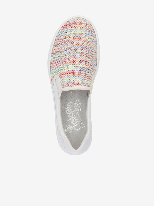 Rieker Bílé dámské slip on boty Rieker