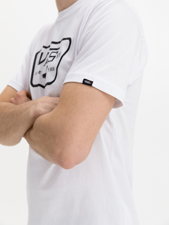 Vans Bílé pánské tričko s potiskem VANS Full Patch