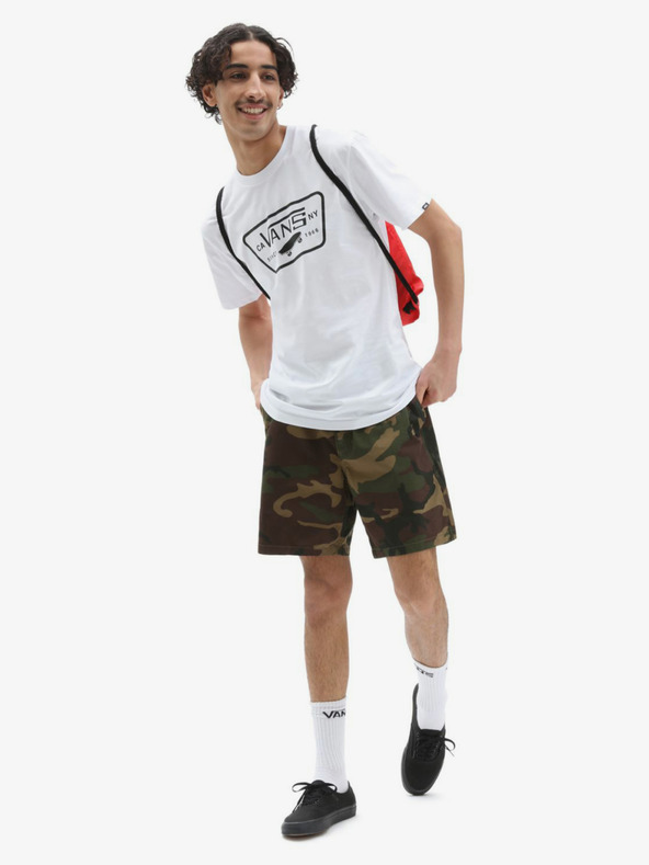 Vans Bílé pánské tričko s potiskem VANS Full Patch