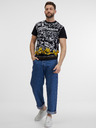 Versace Jeans Couture Bílo-černé pánské vzorované tričko Versace Jeans Couture