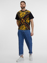 Versace Jeans Couture Černé pánské vzorované tričko Versace Jeans Couture