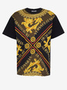 Versace Jeans Couture Černé pánské vzorované tričko Versace Jeans Couture