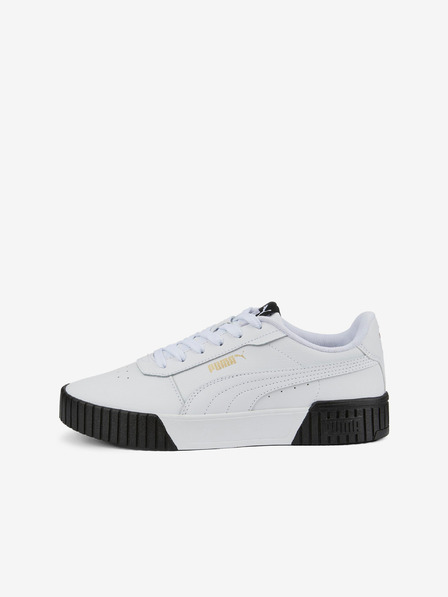 Puma Bílé dámské kožené tenisky Puma Carina 2.0