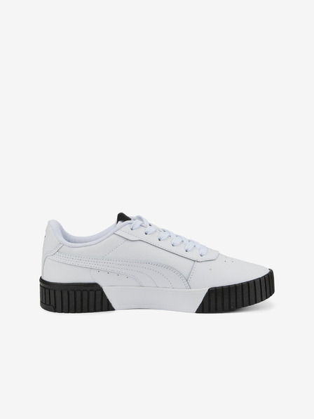 Puma Bílé dámské kožené tenisky Puma Carina 2.0