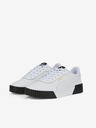 Puma Bílé dámské kožené tenisky Puma Carina 2.0