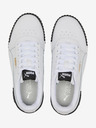 Puma Bílé dámské kožené tenisky Puma Carina 2.0