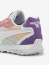 Puma Bílo-fialové dámské tenisky s koženými detaily Puma Blktop Rider