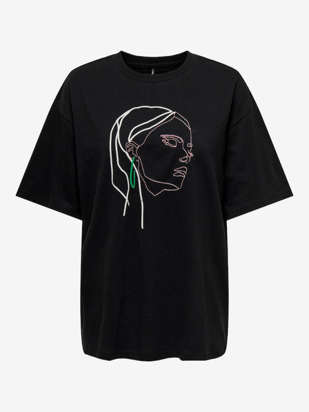 ONLY Černé dámské oversize tričko ONLY Ola