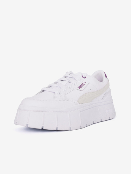 Puma Bílé dámské tenisky na platformě Puma Mayze Stack Wns