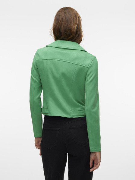 Vero Moda Zelená dámská bunda v semišové úpravě Vero Moda Jose