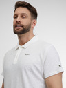 Pepe Jeans Krémové pánské polo tričko s příměsí lnu Pepe Jeans Faren