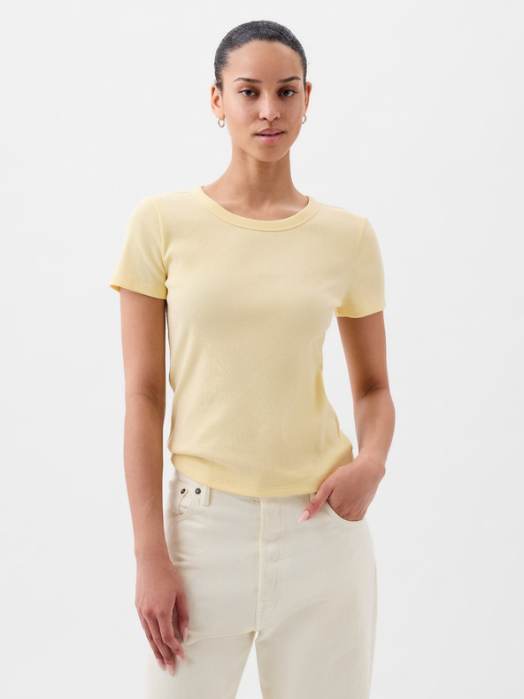 GAP Žebrované tričko s logem GAP