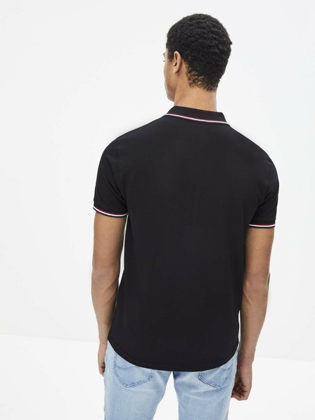 Celio Černé pánské polo tričko Celio Necetwo