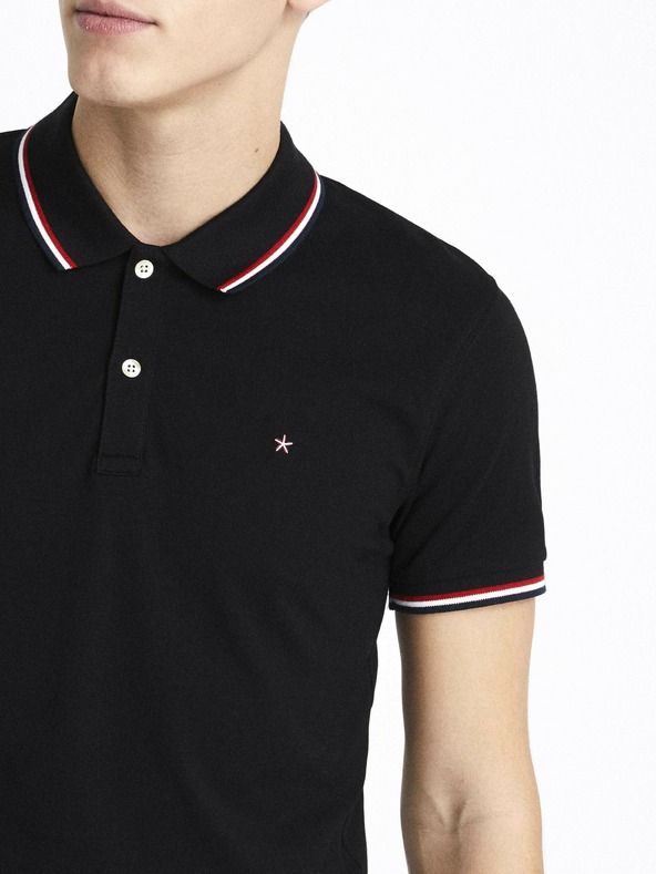 Celio Černé pánské polo tričko Celio Necetwo