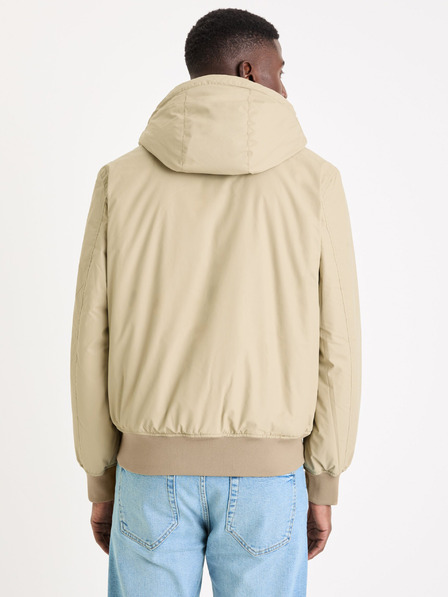 Celio Béžová pánská bunda Celio Guhoodie