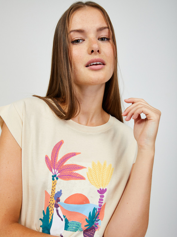 Orsay Béžové tričko ORSAY