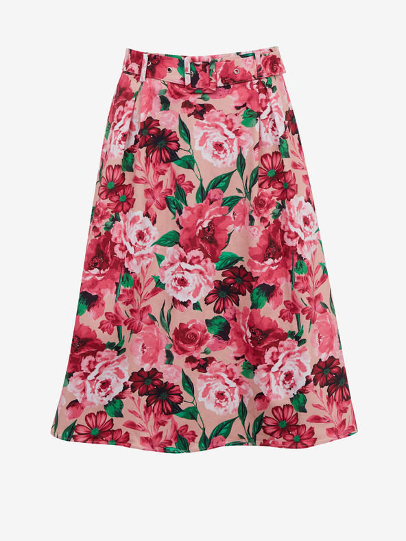 Orsay Růžová dámská květovaná sukně ORSAY