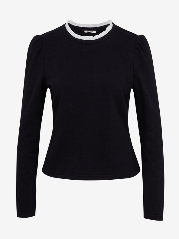 Orsay Černý dámský svetr s košilovou vsadkou ORSAY