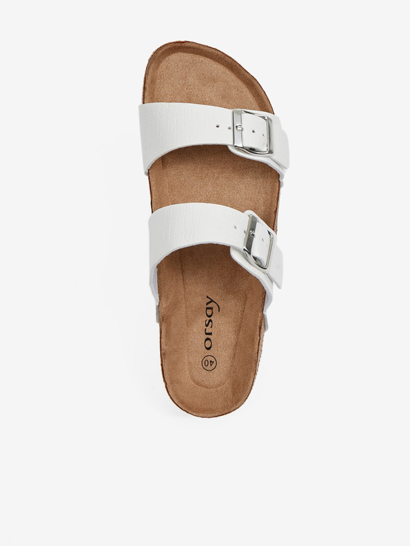 Orsay Bílé dámské pantofle ORSAY