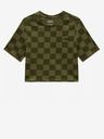 Vans Zelené dámské kostkované cropped tričko VANS Checker