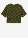 Vans Zelené dámské kostkované cropped tričko VANS Checker