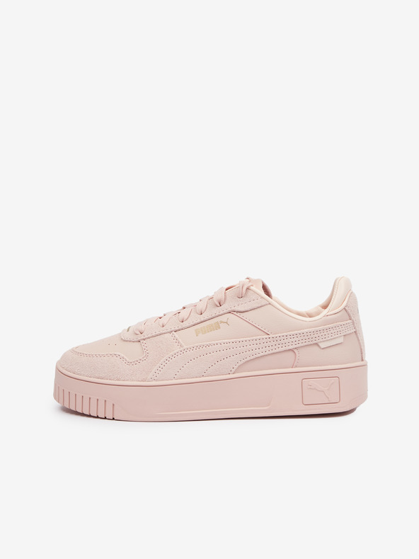Puma Světle růžové dámské tenisky s koženými detaily Puma Carina Street SD